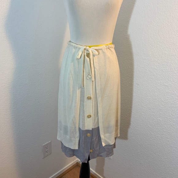 VGUC Angelo Tarlazzi Women’s Button Down Sweater Skirt - Picture 2 of 6